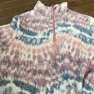 Belle du jour tie dye fleece zip up
